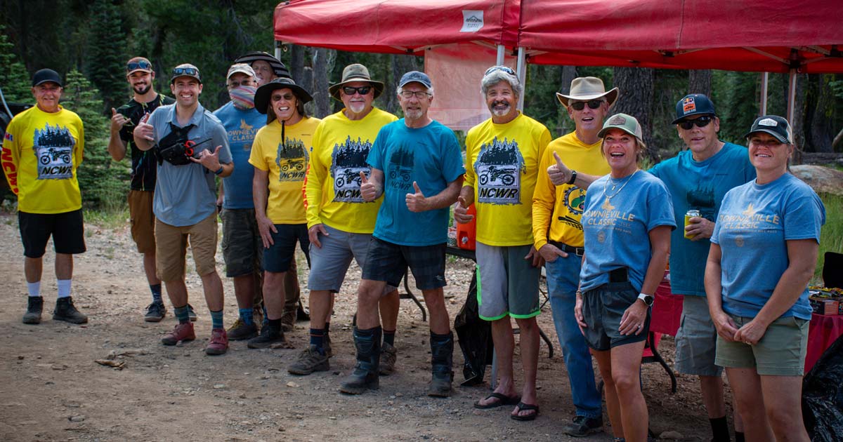 volunteers at aid station