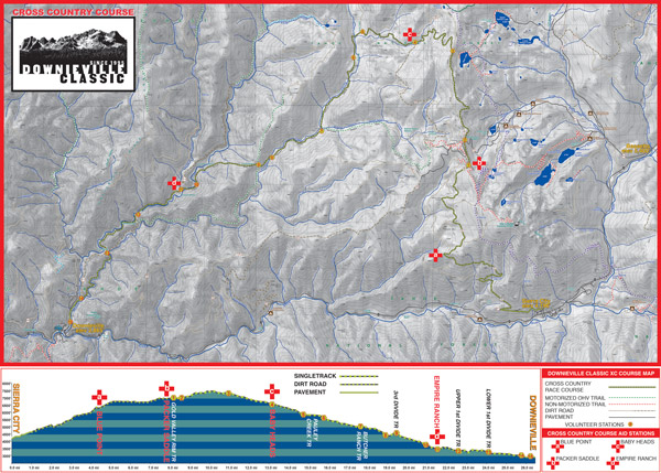 Downieville Classic Cross Country Map